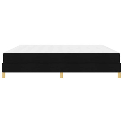 Box Spring Seng Sort, Brun 200 X 200 Cm Stof, Ingeniørtræ - Billede 8