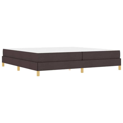 Box Spring Seng Brun 200 X 200 Cm Stof Og Konstrueret Træ - Billede 2