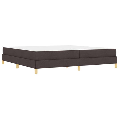 Box Spring Seng Brun 200 X 200 Cm Stof Og Konstrueret Træ - Billede 8