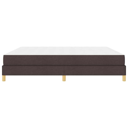 Box Spring Seng Brun 200 X 200 Cm Stof Og Konstrueret Træ - Billede 7