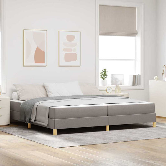 Box Spring Seng Taupe Og Brun 200 X 200 Cm - Hovedbillede