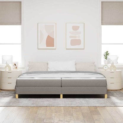 Box Spring Seng Taupe Og Brun 200 X 200 Cm - Billede 4