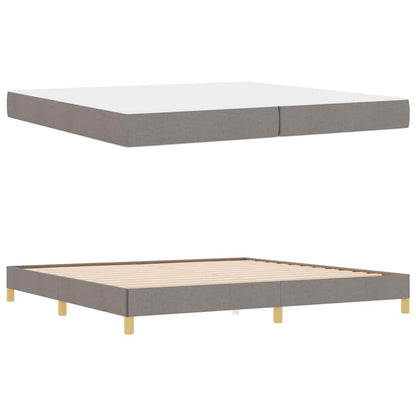 Box Spring Seng Taupe Og Brun 200 X 200 Cm - Billede 5