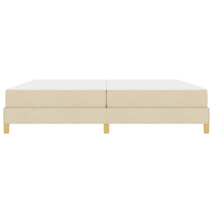 Box Spring Seng Creme Og Brun 200 X 200 Cm - Billede 6