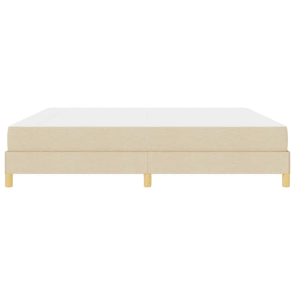 Box Spring Seng Creme Og Brun 200 X 200 Cm - Billede 7