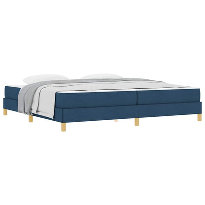 Box Spring Seng Blå Og Brun 200 X 200 Cm - Billede 3