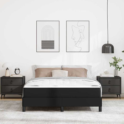 Seng Med Madras Sort 140 X 190 Cm Kunstlæder - Billede 4