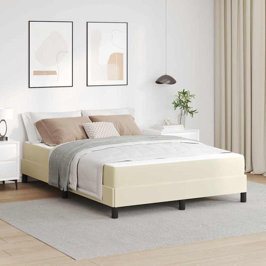 Seng Med Madras Creme 140 X 190 Cm Kunstlæder - Hovedbillede