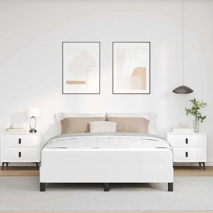 Seng Med Madras Ren Hvid 140 X 200 Cm Kunstlæder - Billede 5