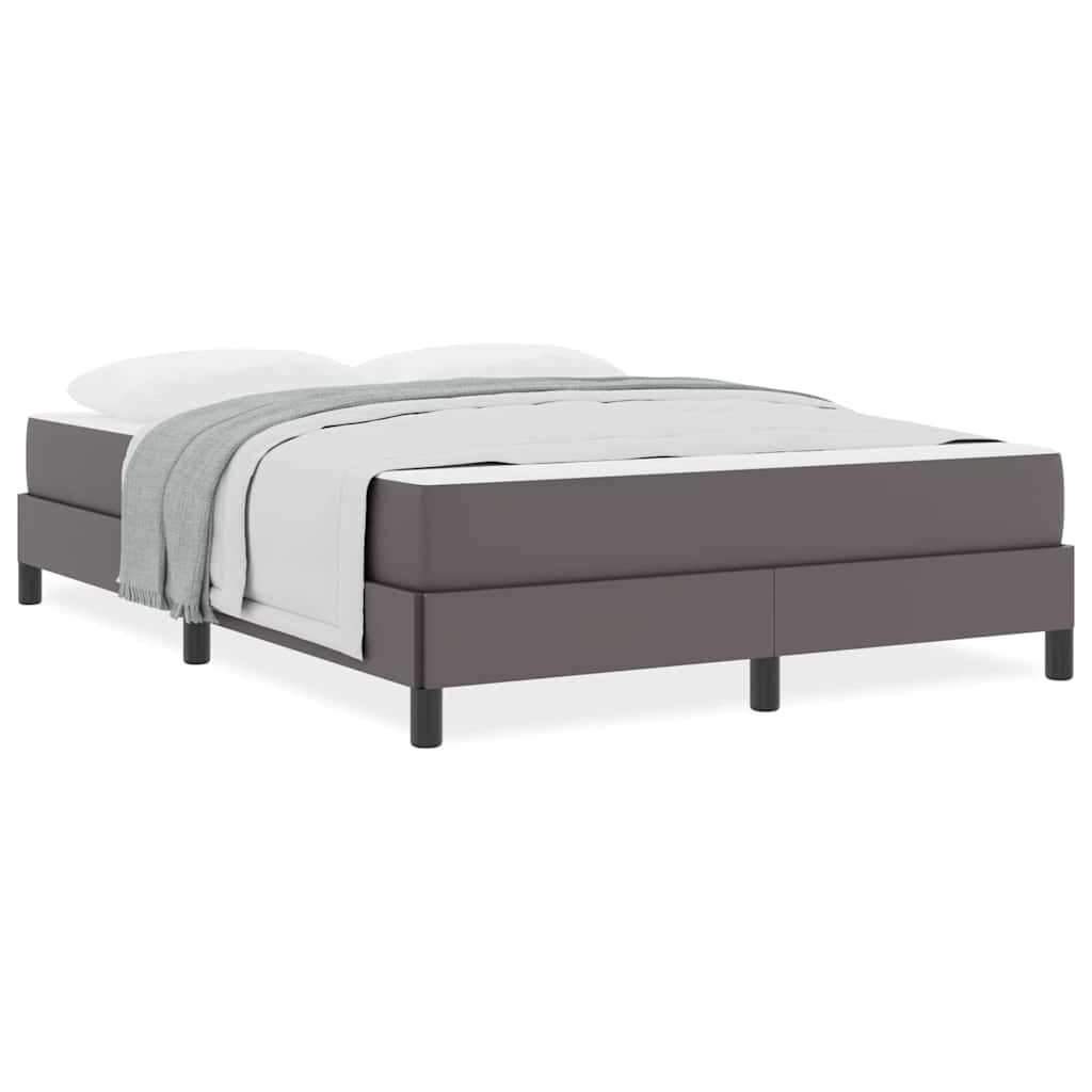 Seng Med Madras Grå 140 X 200 Cm Kunstlæder - Billede 4