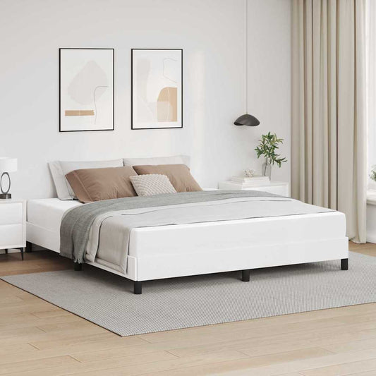 Seng Med Madras Ren Hvid 180 X 200 Cm Kunstlæder - Hovedbillede