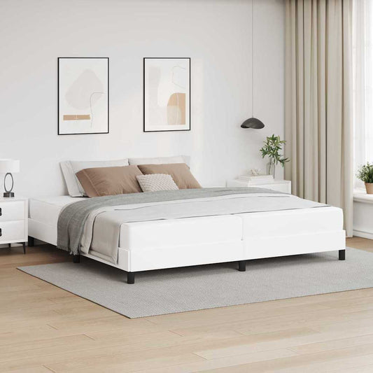 Seng Med Madras Ren Hvid 200 X 200 Cm Kunstlæder - Hovedbillede