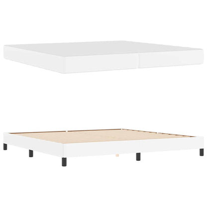 Seng Med Madras Ren Hvid 200 X 200 Cm Kunstlæder - Billede 5