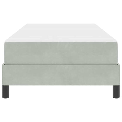 Boxmadras Med Topmadras Med Madras Lysegrå 90 X 200 Cm Fløjl - Billede 7