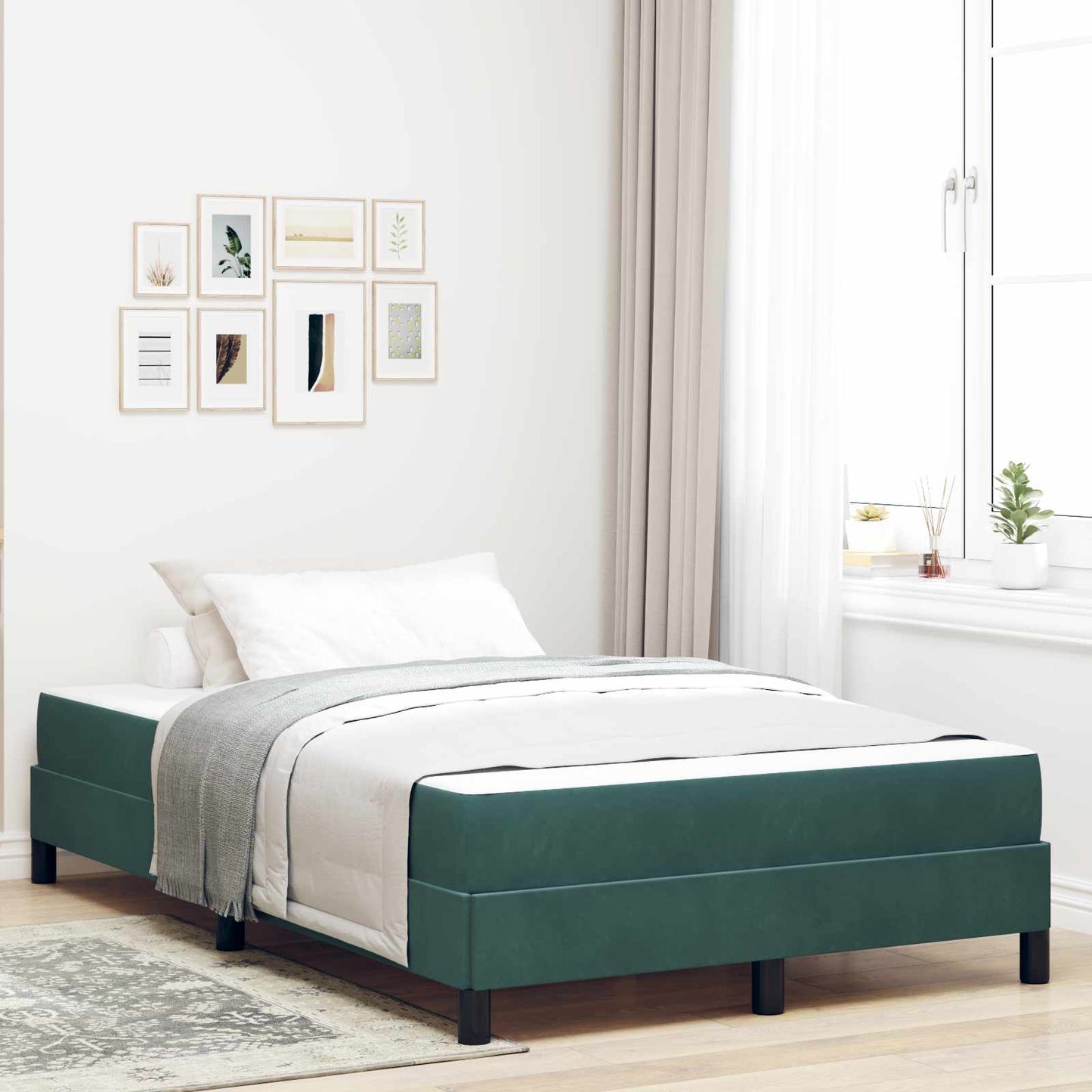 Box Spring Seng Med Madras Stof - Variant 3398680