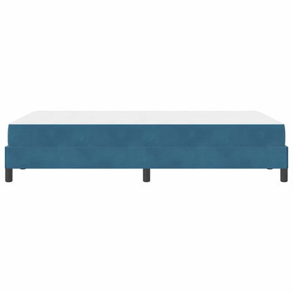 Boxmadras Med Topmadras Med Madras Mørk Blå 120 X 190 Cm Fløjl - Billede 9