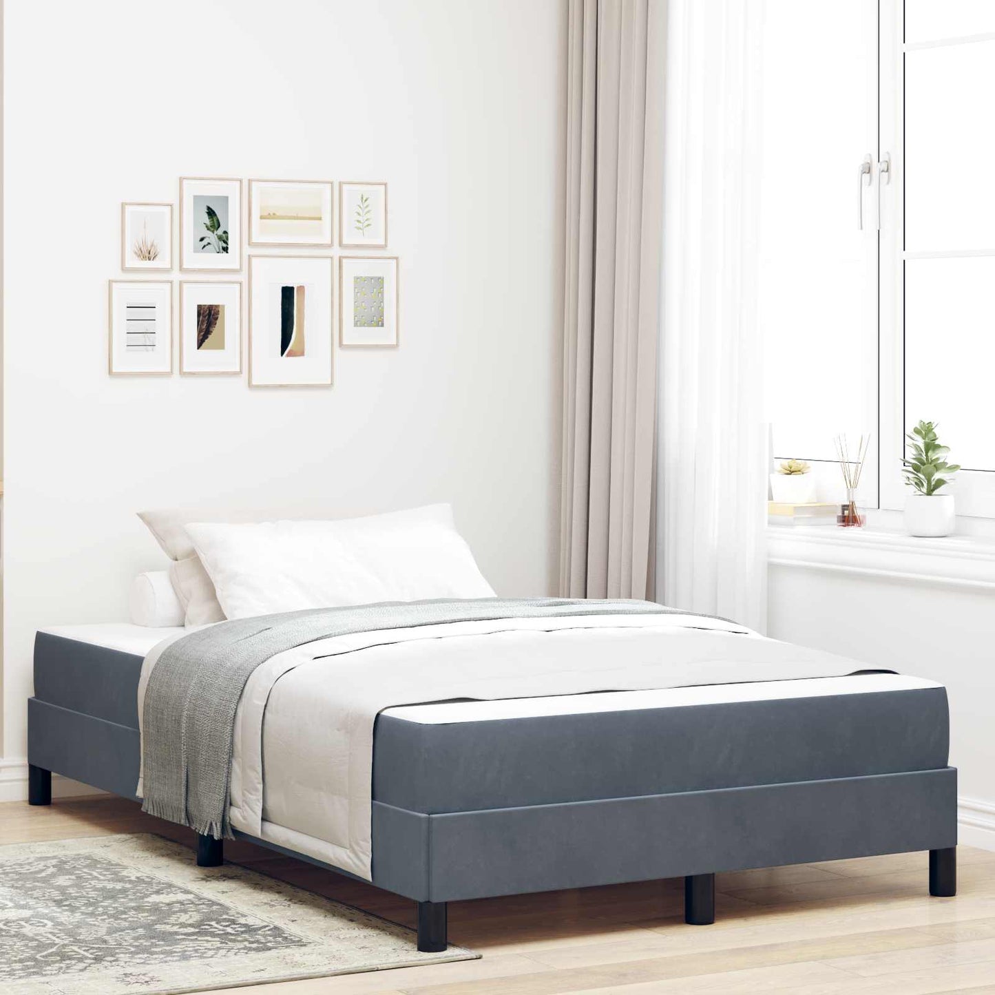 Box Spring Seng Med Madras Stof - Variant 3398684