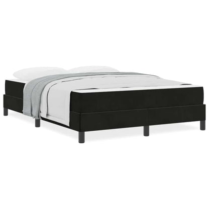 Boxmadras Med Topmadras Med Madras Sort 140 X 190 Cm Fløjl - Billede 4