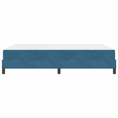 Boxmadras Med Topmadras Med Madras Mørk Blå 140 X 190 Cm Fløjl - Billede 7