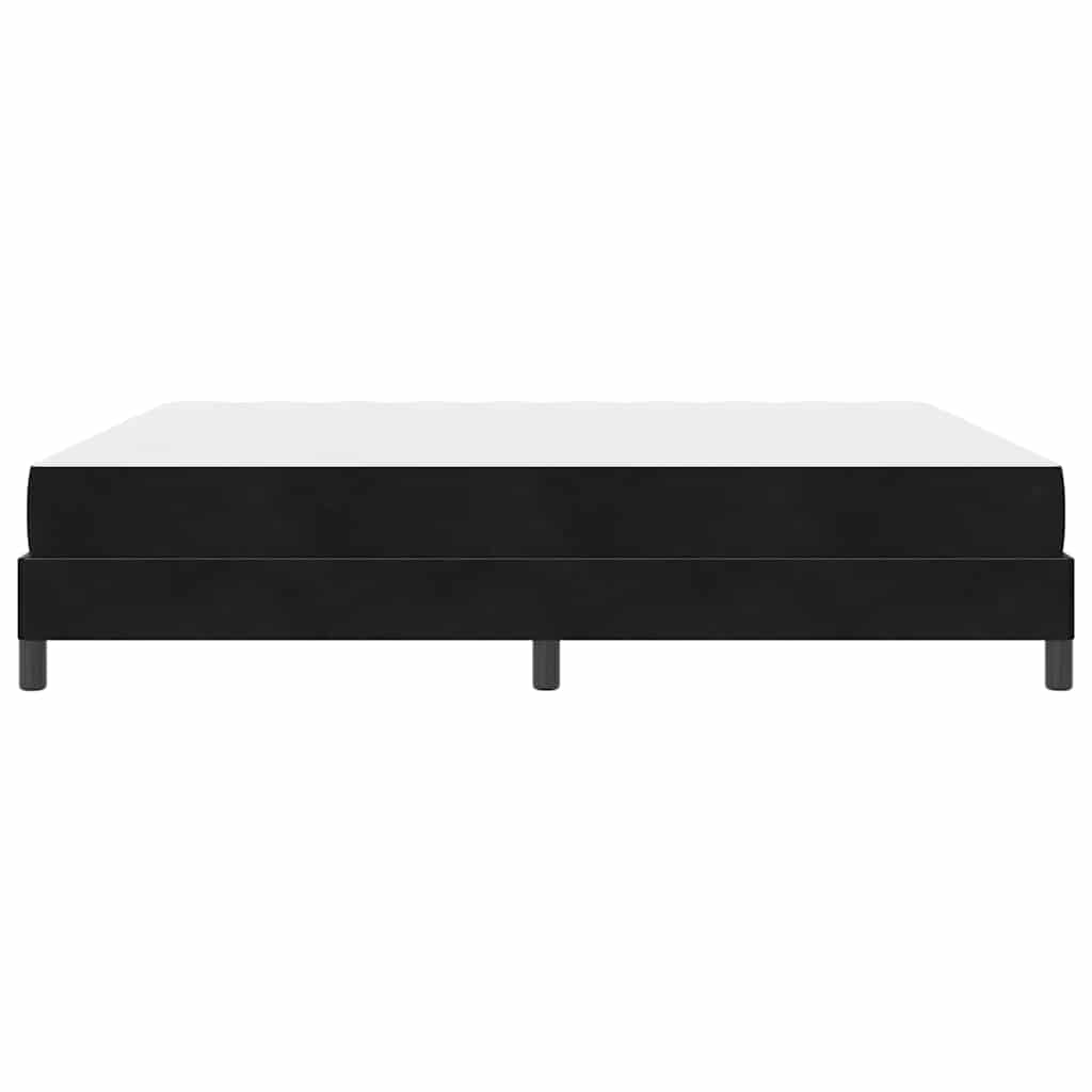 Boxmadras Med Topmadras Med Madras Sort 180 X 200 Cm Fløjl - Billede 8