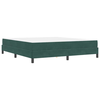 Boxmadras Med Topmadras Med Madras Mørkegrøn 180 X 200 Cm Fløjl - Billede 8
