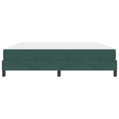 Boxmadras Med Topmadras Med Madras Mørkegrøn 180 X 200 Cm Fløjl - Billede 6