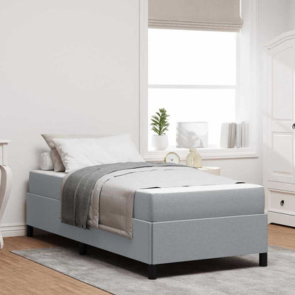 Box Spring Seng Lys Grå Og Sort 80 X 200 Cm - Hovedbillede