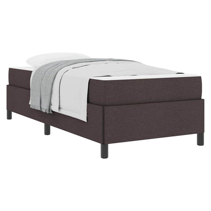 Box Spring Seng Brun 80 X 200 Cm Stof Og Konstrueret Træ - Billede 3