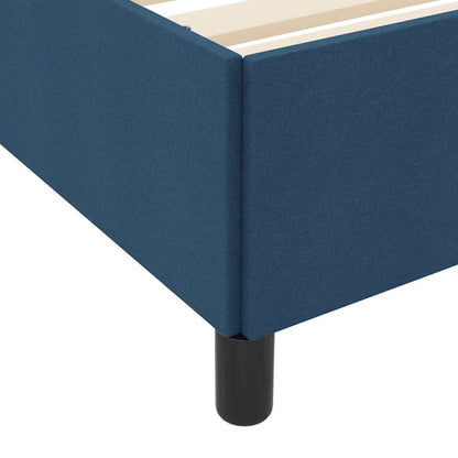 Box Spring Seng Blå Og Sort 80 X 200 Cm Stof Og Konstrueret Træ - Billede 9