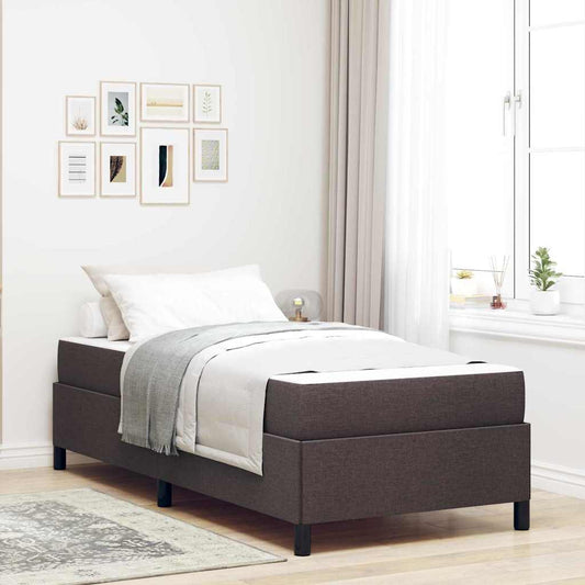 Box Spring Seng Brun Og Sort 90 X 190 Cm - Hovedbillede
