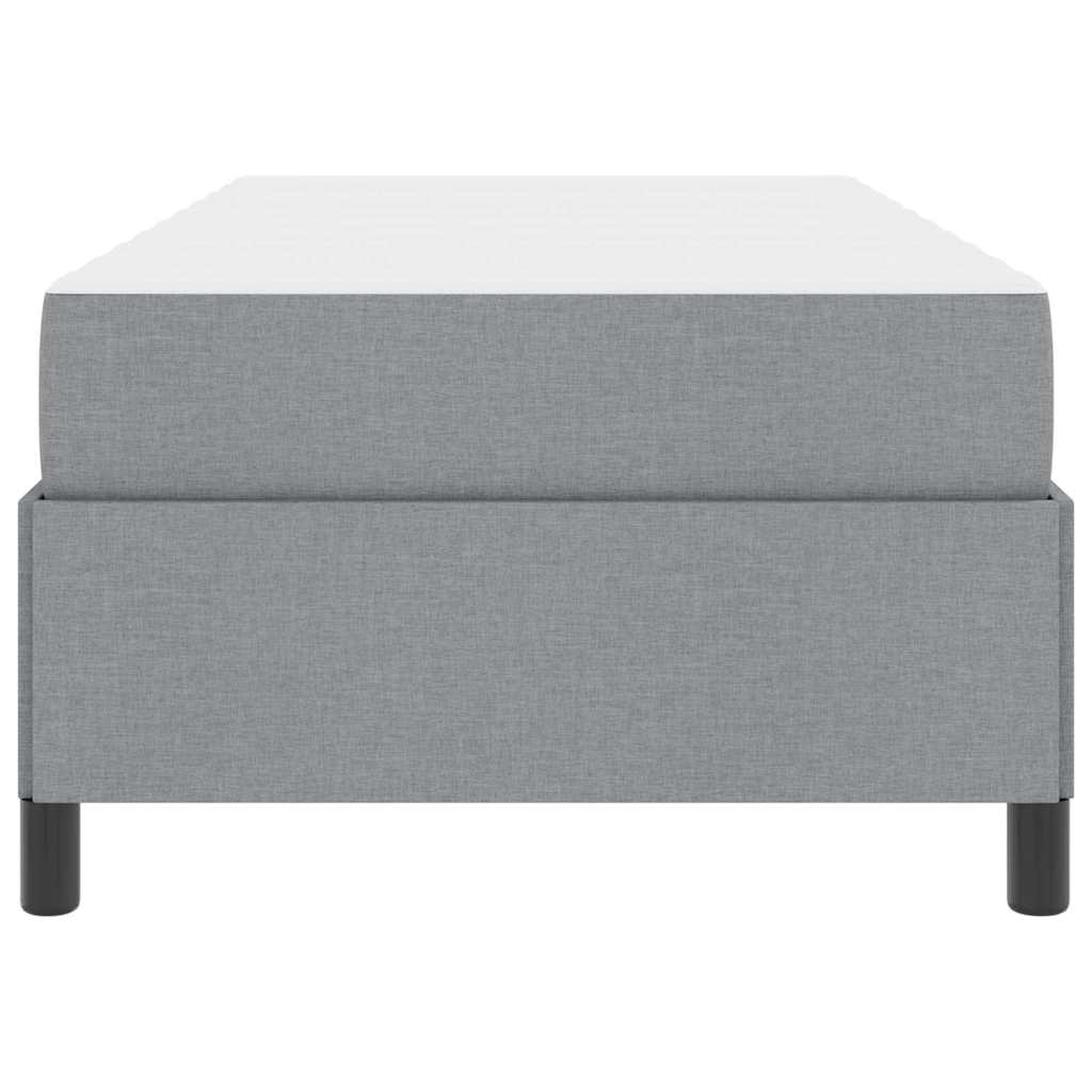 Box Spring Seng Lys Grå, Sort 90 X 200 Cm Stof, Ingeniørtræ - Billede 7