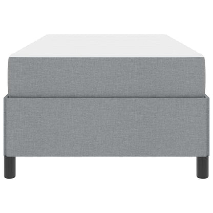 Box Spring Seng Lys Grå, Sort 90 X 200 Cm Stof, Ingeniørtræ - Billede 7