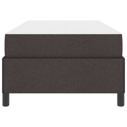 Box Spring Seng Brun 90 X 200 Cm Stof Og Konstrueret Træ - Billede 6