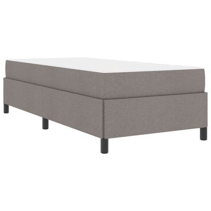 Box Spring Seng Taupe, Sort 100 X 200 Cm Stof, Ingeniørtræ - Billede 2