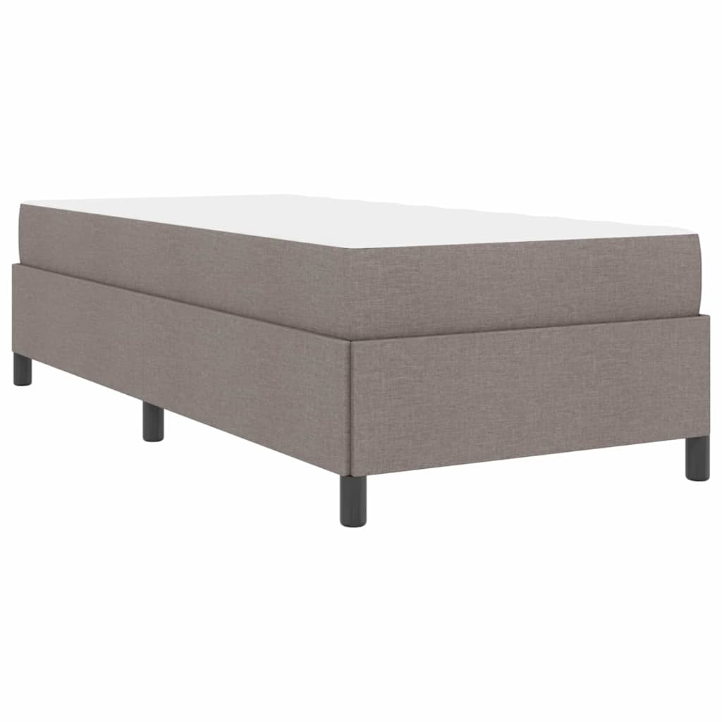 Box Spring Seng Taupe, Sort 100 X 200 Cm Stof, Ingeniørtræ - Billede 9