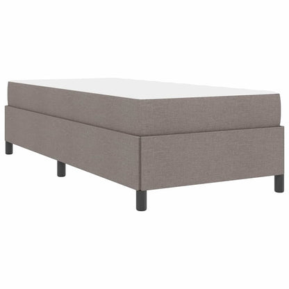 Box Spring Seng Taupe, Sort 100 X 200 Cm Stof, Ingeniørtræ - Billede 9