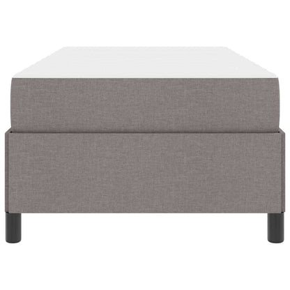 Box Spring Seng Taupe, Sort 100 X 200 Cm Stof, Ingeniørtræ - Billede 7