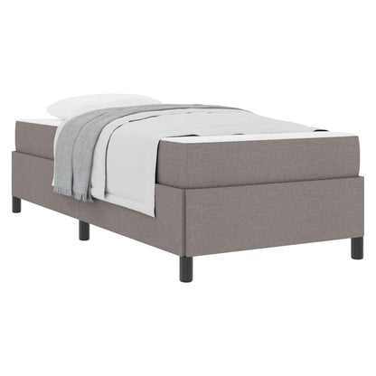 Box Spring Seng Taupe, Sort 100 X 200 Cm Stof, Ingeniørtræ - Billede 3