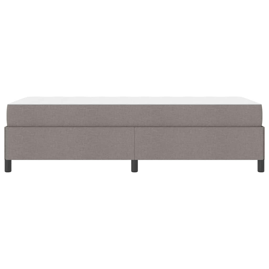 Box Spring Seng Taupe, Sort 100 X 200 Cm Stof, Ingeniørtræ - Billede 8