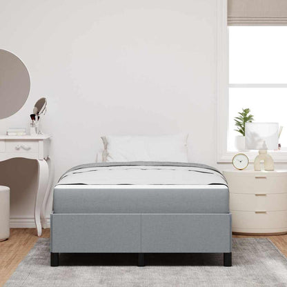 Box Spring Seng Lys Grå Og Sort 120 X 190 Cm - Billede 4