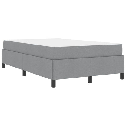 Box Spring Seng Lys Grå Og Sort 120 X 190 Cm - Billede 2
