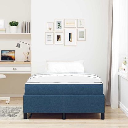 Box Spring Seng Blå Og Sort 120 X 190 Cm - Billede 4