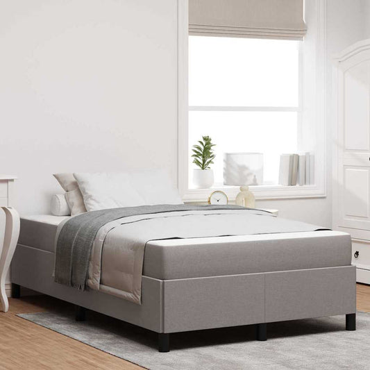 Box Spring Seng Gråbrun Og Sort 120 X 200 Cm - Hovedbillede