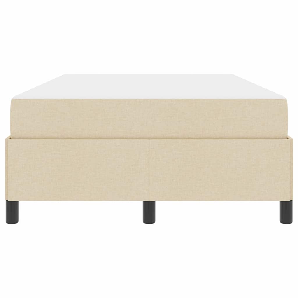 Box Spring Seng Creme, Sort 120 X 200 Cm Stof, Ingeniørtræ - Billede 7