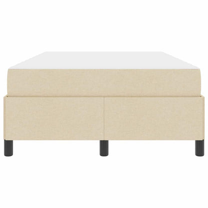 Box Spring Seng Creme, Sort 120 X 200 Cm Stof, Ingeniørtræ - Billede 7