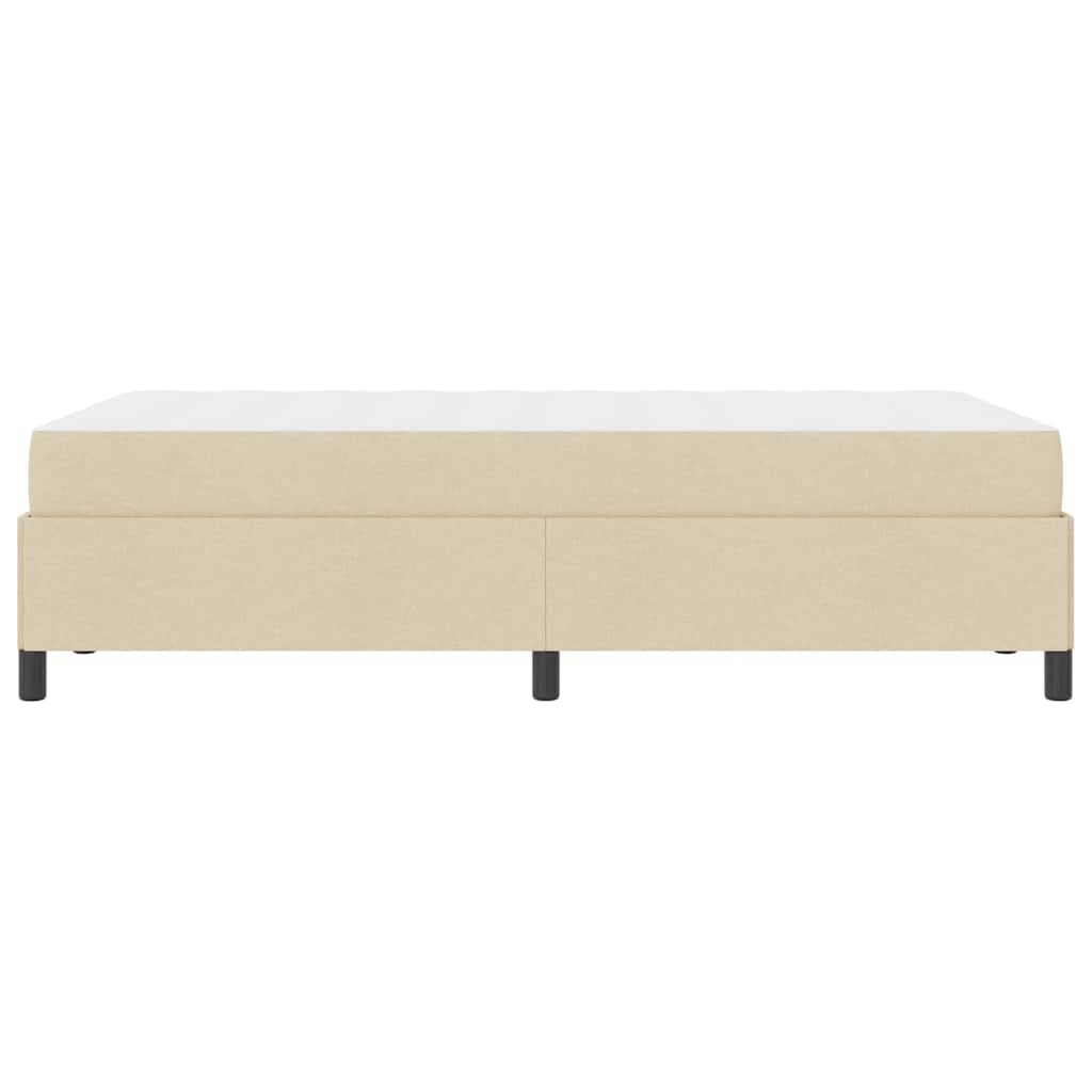 Box Spring Seng Creme, Sort 120 X 200 Cm Stof, Ingeniørtræ - Billede 8