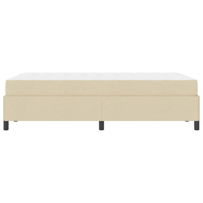 Box Spring Seng Creme, Sort 120 X 200 Cm Stof, Ingeniørtræ - Billede 8