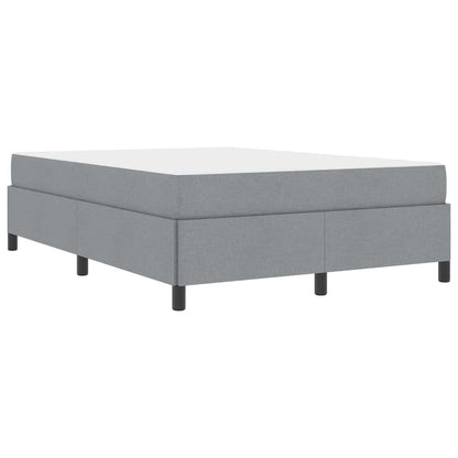 Box Spring Seng Lys Grå Og Sort 140 X 190 Cm - Billede 2