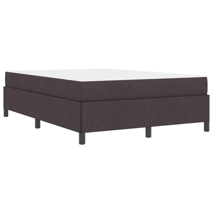 Box Spring Seng Brun 140 X 190 Cm Stof Og Konstrueret Træ - Billede 9
