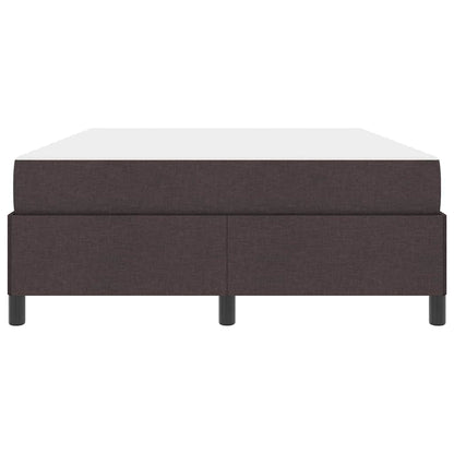 Box Spring Seng Brun 140 X 190 Cm Stof Og Konstrueret Træ - Billede 6